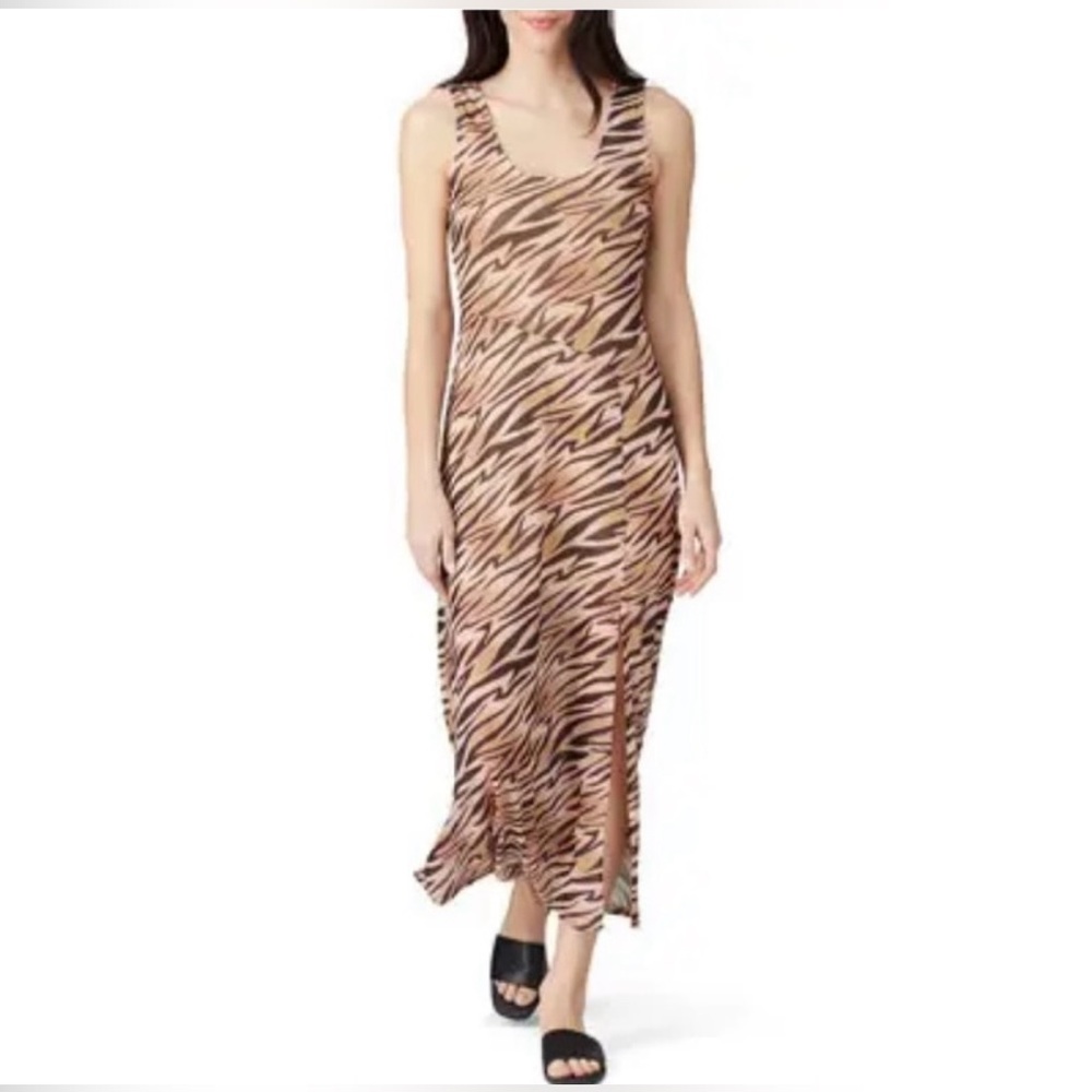 Louna Brown Animal Print Sheath Maxi Dress – Size Small